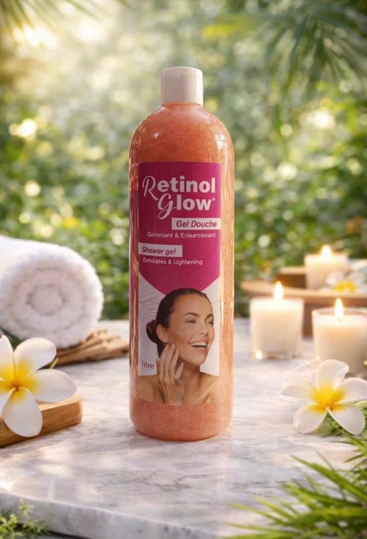 RETINOL GLOW SHOWER GEL 750ML – EXFOLIATING & LIGHTENING
